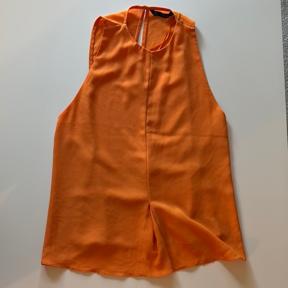 Orange Sleeveless Top